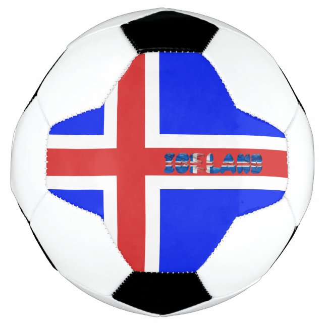 Icelandic flag soccer ball (Front)