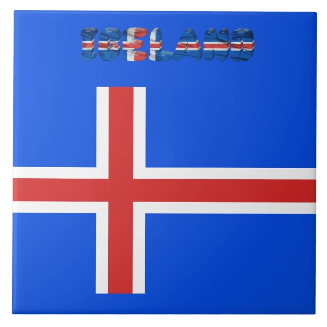 Icelandic flag tile (Front)