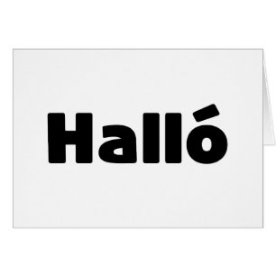 Icelandic Halló { Hello ) Íslenska Language Card