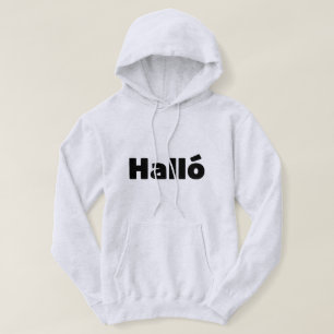 Icelandic Halló { Hello ) Íslenska Language Hoodie
