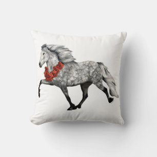 Icelandic Horse Christmas Cushion