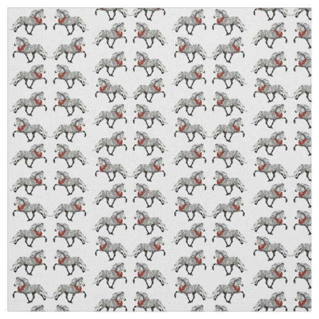 Icelandic Horse Christmas Fabric (Swatch)