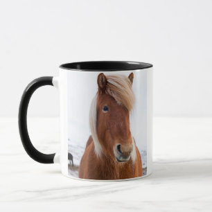 Icelandic Horse during winter Mug