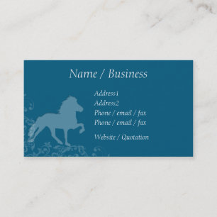 Icelandic Horse Flourish Profile Business Card