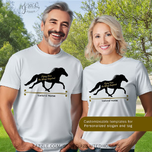 Icelandic Horse Flying Pace Silhouette Custom T-Shirt