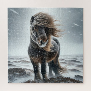 Icelandic Horse In its Element Jigsaw Puzzle