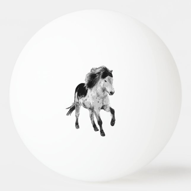 Icelandic horse in motion ping pong ball (Front)