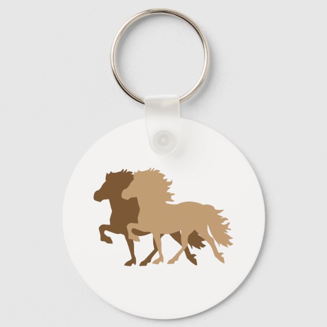 Icelandic Horse Key Ring (Front)
