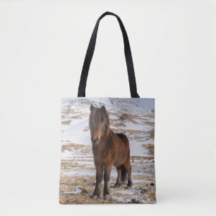 Icelandic Horses in Winter Tote Bag