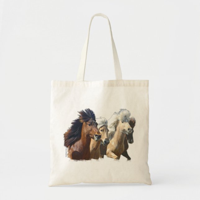 Icelandic Horses Tote Bag (Front)