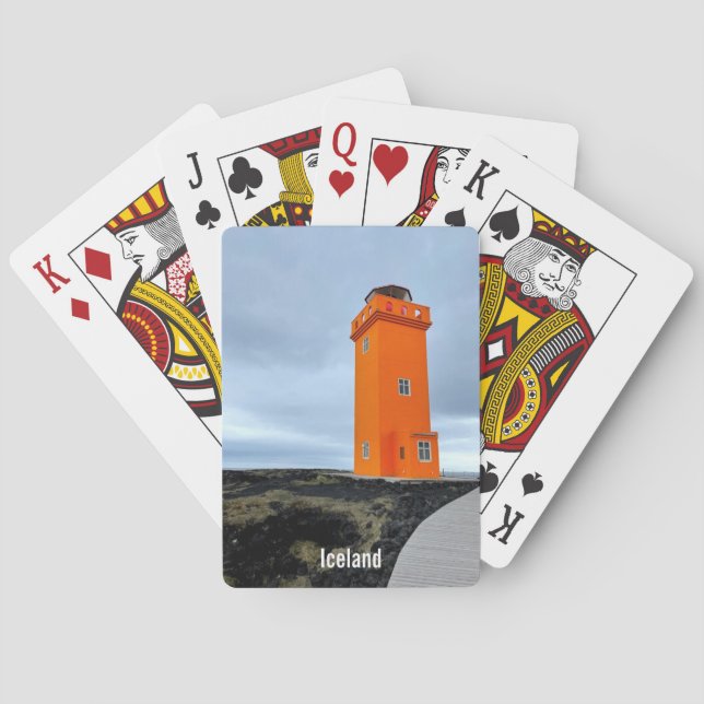 Icelandic lighthouse - playing cards (Back)