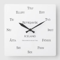 Icelandic Numbers Custom City Country Time Zone