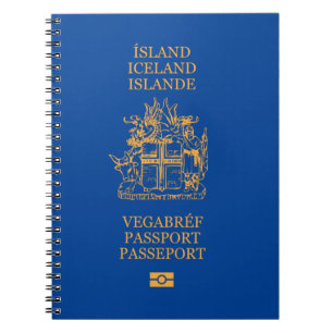 Icelandic passport cover notebook