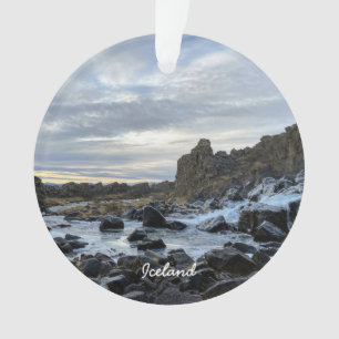 Icelandic river - ceramic ornament