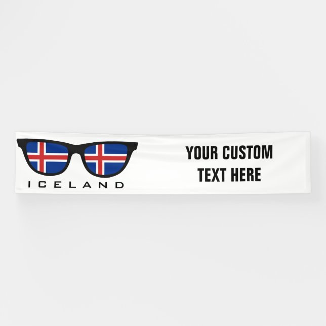 Icelandic Shades custom text & colour banner (Horizontal)