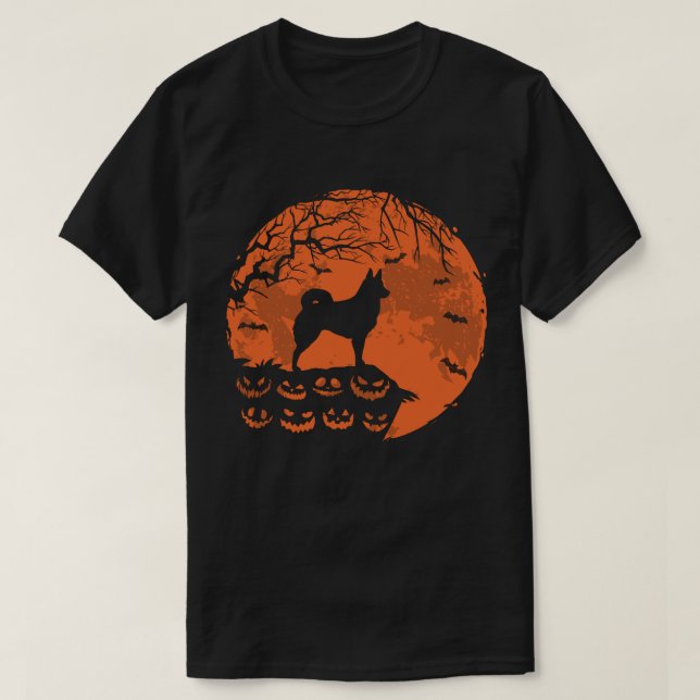 Icelandic Sheepdo And Moon Halloween Dog Lover T-Shirt (Design Front)