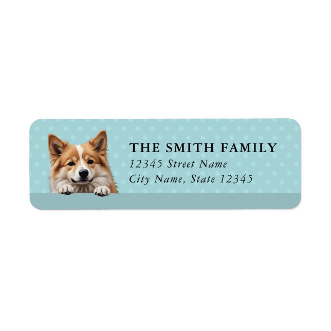 Icelandic Sheepdog Dog Return Address Labels (Front)