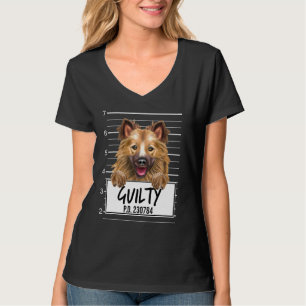 Icelandic Sheepdog Mugshot Guilty Dog T-Shirt
