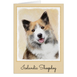 Icelandic Sheepdog Painting - Original Dog Art