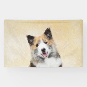 Icelandic Sheepdog Painting - Original Dog Art Banner