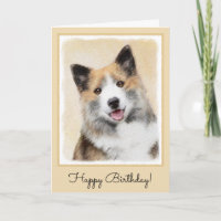 Icelandic Sheepdog Painting - Original Dog Art