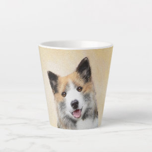 Icelandic Sheepdog Painting - Original Dog Art Latte Mug