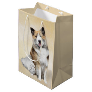 Icelandic Sheepdog Painting - Original Dog Art Medium Gift Bag
