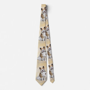 Icelandic Sheepdog Painting - Original Dog Art Tie