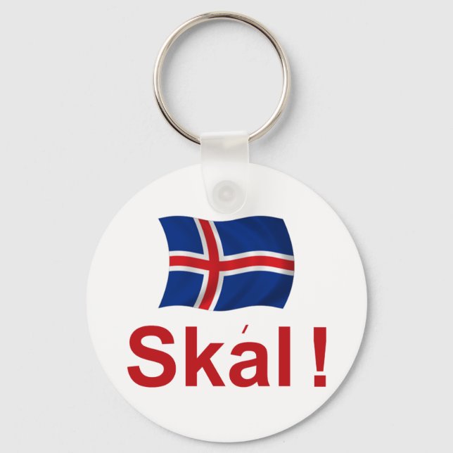 Icelandic Skal! (Cheers) Key Ring (Front)