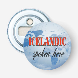 Icelandic spoken here cloudy earth bottle opener