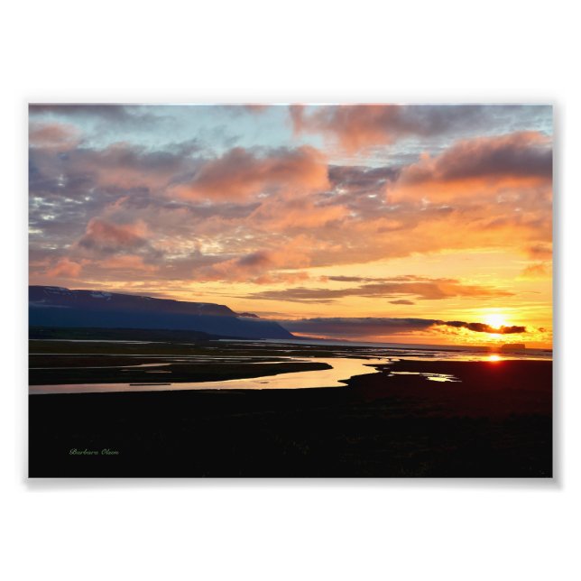 Icelandic Sunset Photo Print (Front)