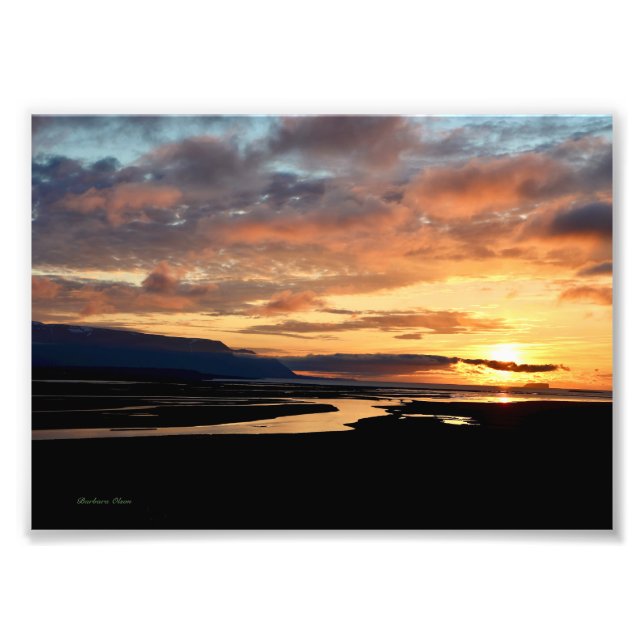 Icelandic Sunset Photo Print (Front)