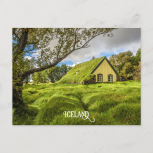 Icelandic Turf Church Postcard