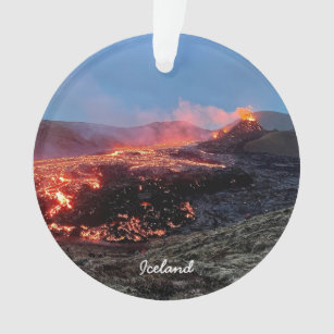 Icelandic volcano - ceramic ornament