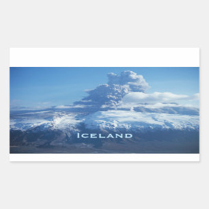 Icelandic Volcano Eruption Rectangular Sticker