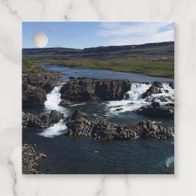 Icelandic waterfall - favour tags (Front)