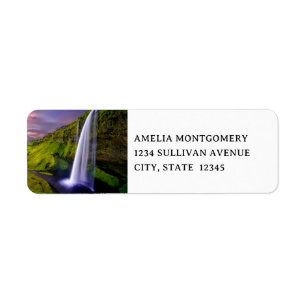 Icelandic Waterfall Green Nature Photo Address