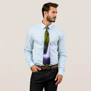 Icelandic Waterfall Green Nature Photo Tie