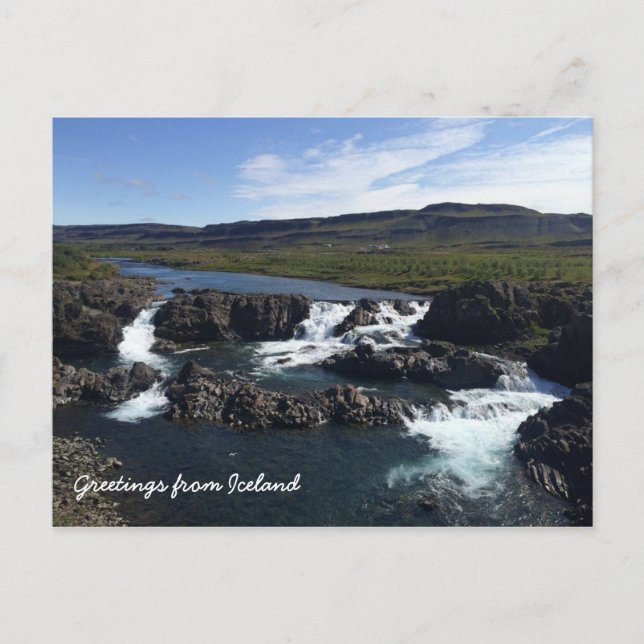 Icelandic waterfall postcard (Front)