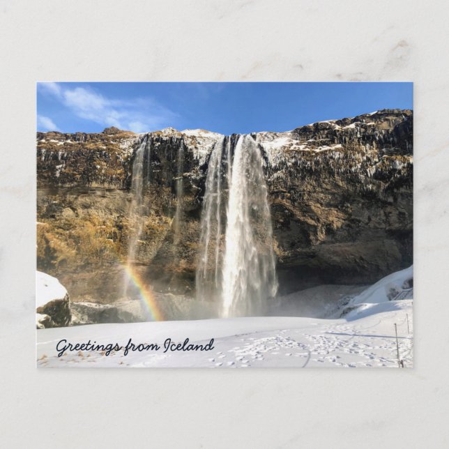 Icelandic waterfall postcard (Front)