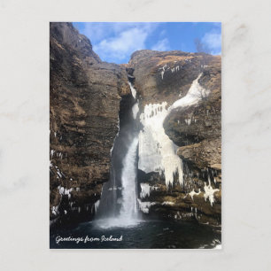Icelandic waterfall postcard