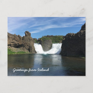Icelandic waterfall postcard