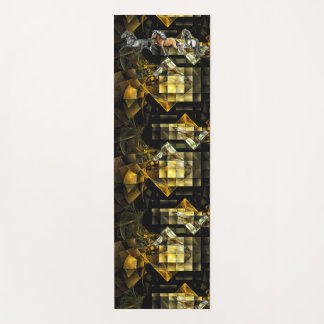 Icelandics in Gait Golden Diamond Abstract Yoga Mat