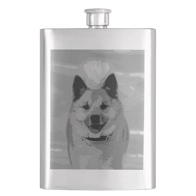 IcelandicSheepdog20151203 Hip Flask (Front)