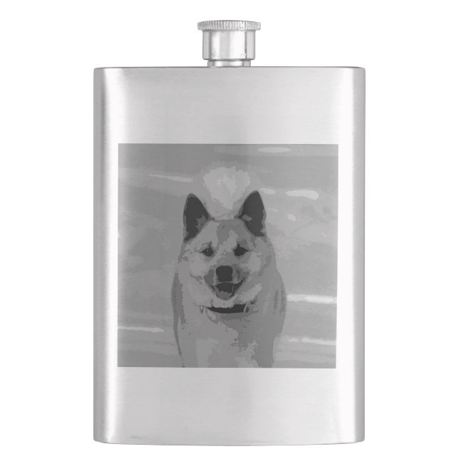 IcelandicSheepdog20151203 Hip Flask (Front)