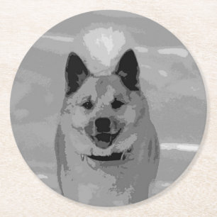 IcelandicSheepdog20151203 Round Paper Coaster