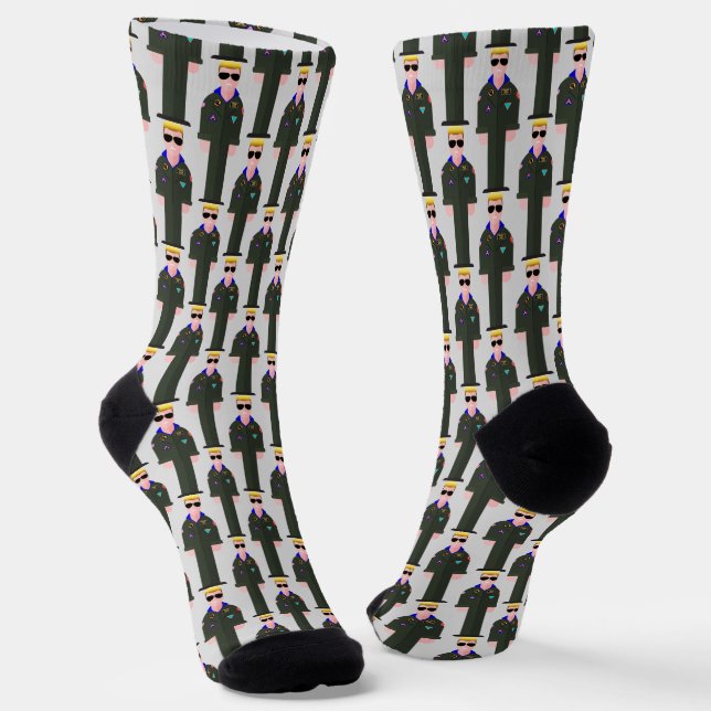 Iceman – 80s Icon Pattern Crew Socks (Angled)