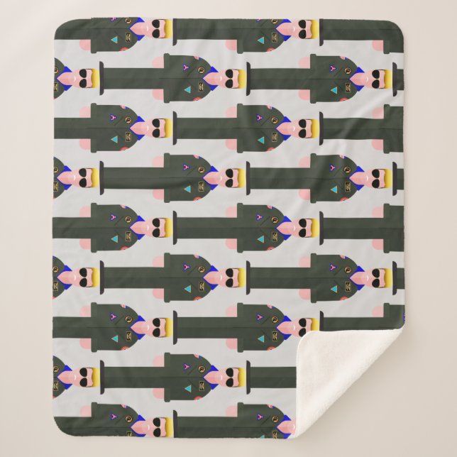 Iceman – Patterned Sherpa Blanket (Front)