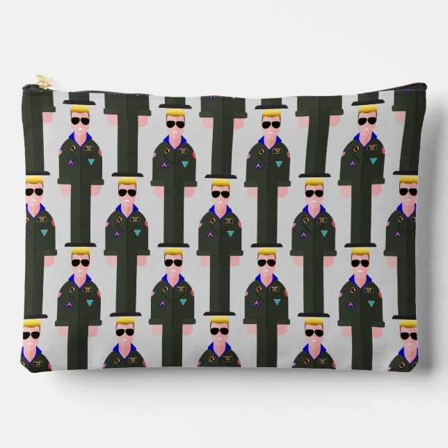 Iceman – Patterned Zipper Accessory Pouch (Front)