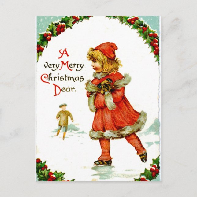 Iceskating child postcard (Front)